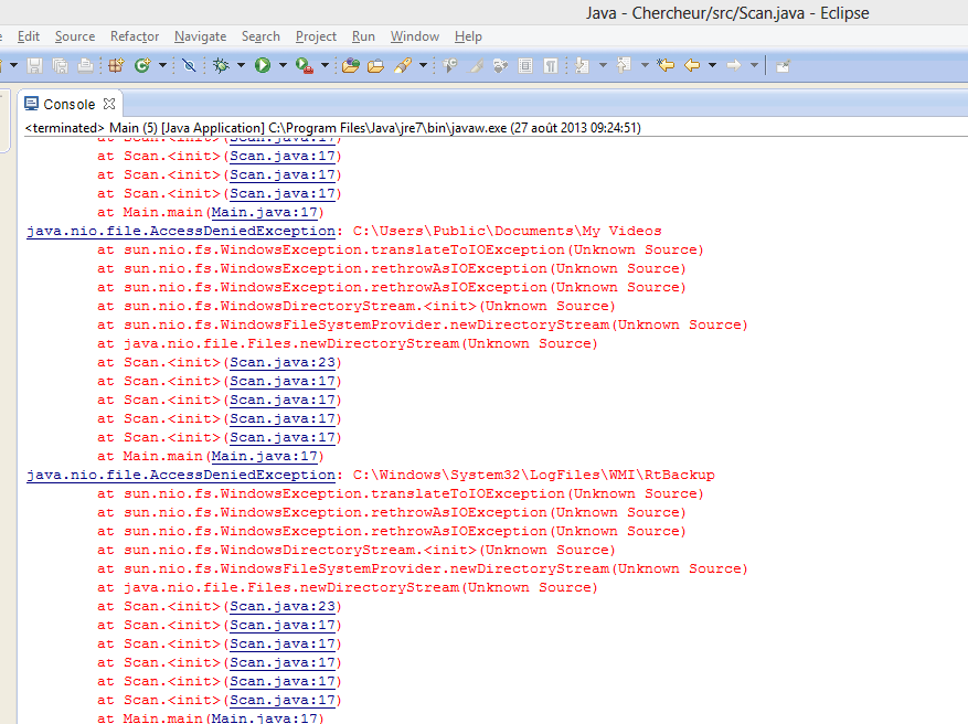 AccessDeniedException pour acceder à mes fichiers par Lioneldg page 1