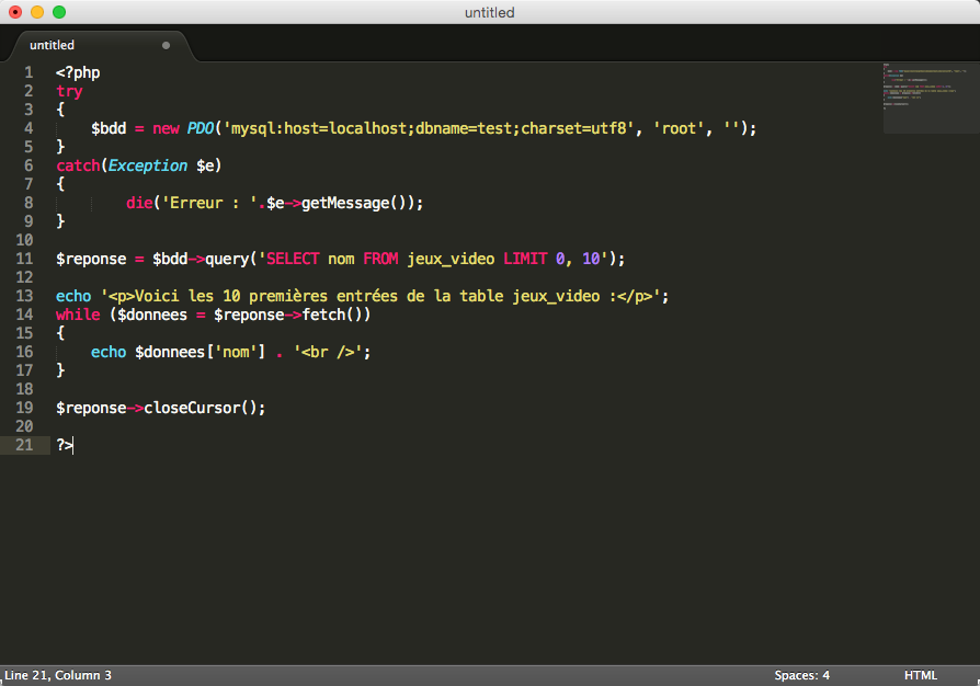 L'éditeur de texte Sublime Text sous Mac OS X
