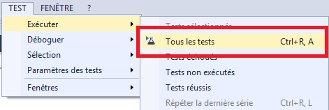 Exécuter les tests