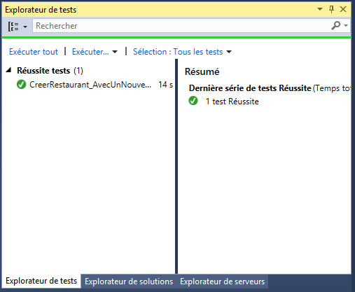 Le test fonctionne