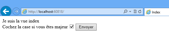 Une case à cocher avec le helper Html.CheckBox
