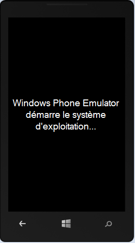 Démarrage de l'émulateur Windows Phone