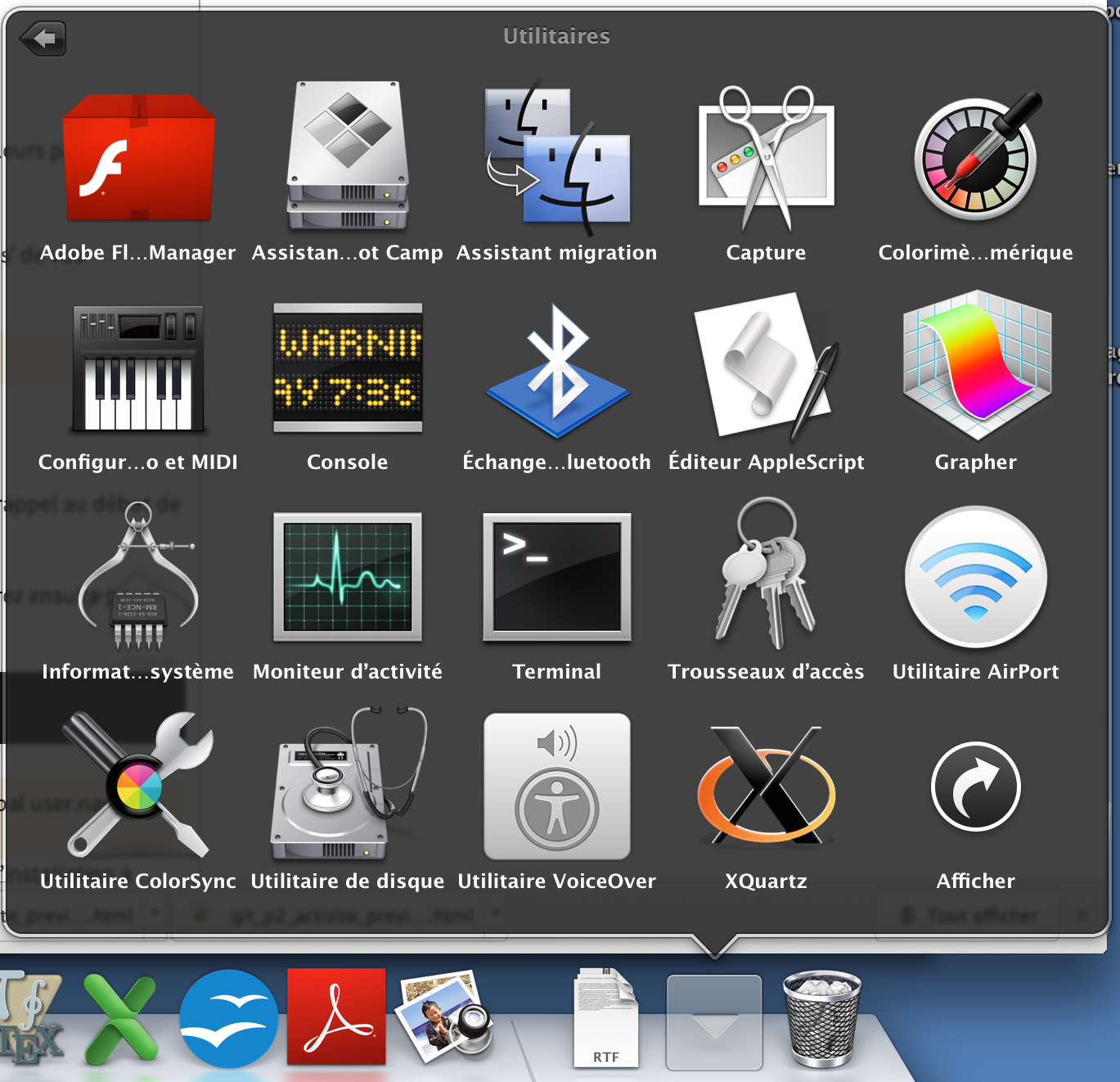Terminal dans Applications/Utilitaires