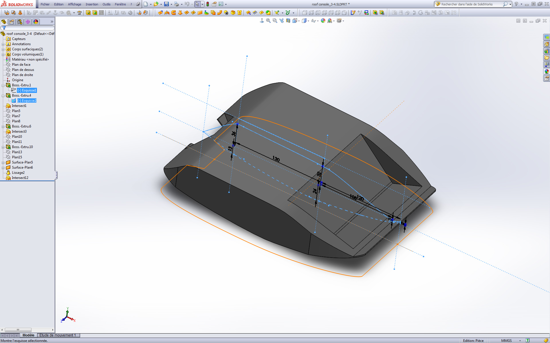 [Solidworks] Modélisation complexe - Extrusion sur deux plans par ...