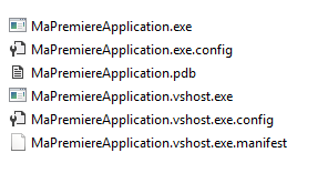 Fichiers générés pour notre application console