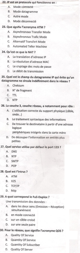 Mon Qcm QCM sur informatique par spoonatte - page 1 - OpenClassrooms