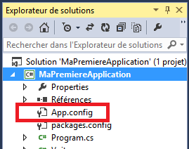 Vérification de la présence du fichier de configuration