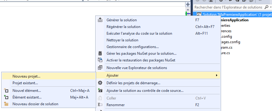 Ajouter un nouveau projet