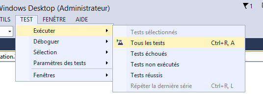 Exécuter tous les tests