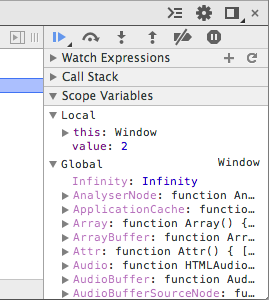 La consultation des variables avec Chrome