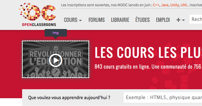 Sélection interactive d'un élément sous Firefox
