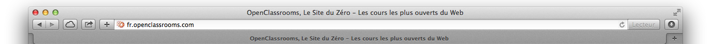 La barre d'adresse