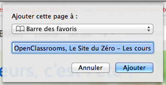 Ajouter un signet
