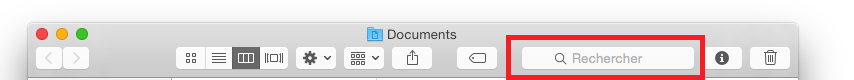 Zone de recherche du Finder