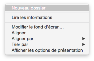 Créer un nouveau dossier