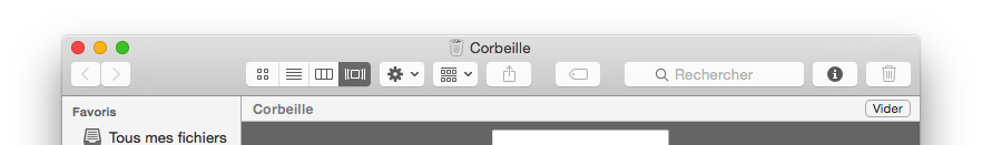 Vider la Corbeille via le Finder