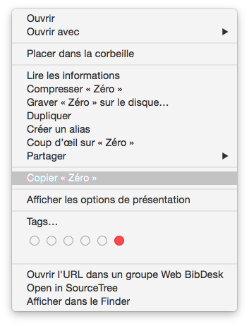 Copier un élement
