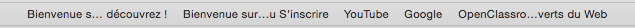 Barre des favoris