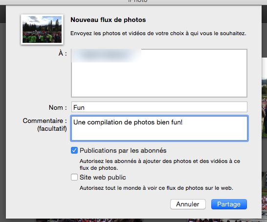 Partage d'un flux