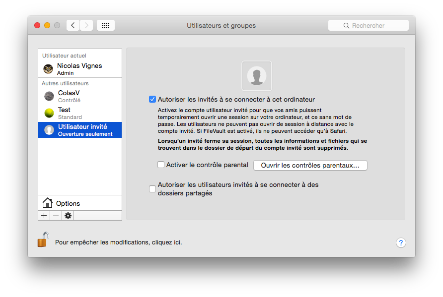 Le compte invité