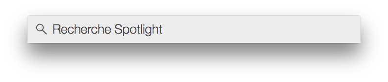 Champ de recherche Spotlight