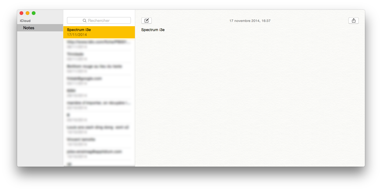 L'application Notes