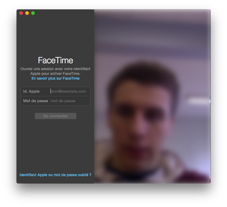 Connexion avec votre identifiant AppleID