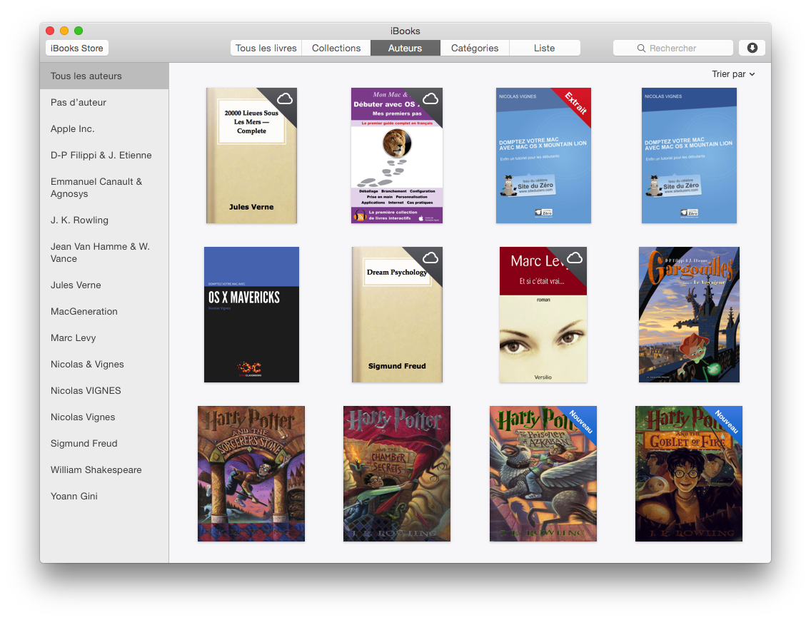 Votre bibliothèque iBooks