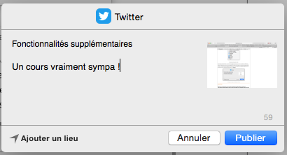 Partager une image sur Facebook et Twitter