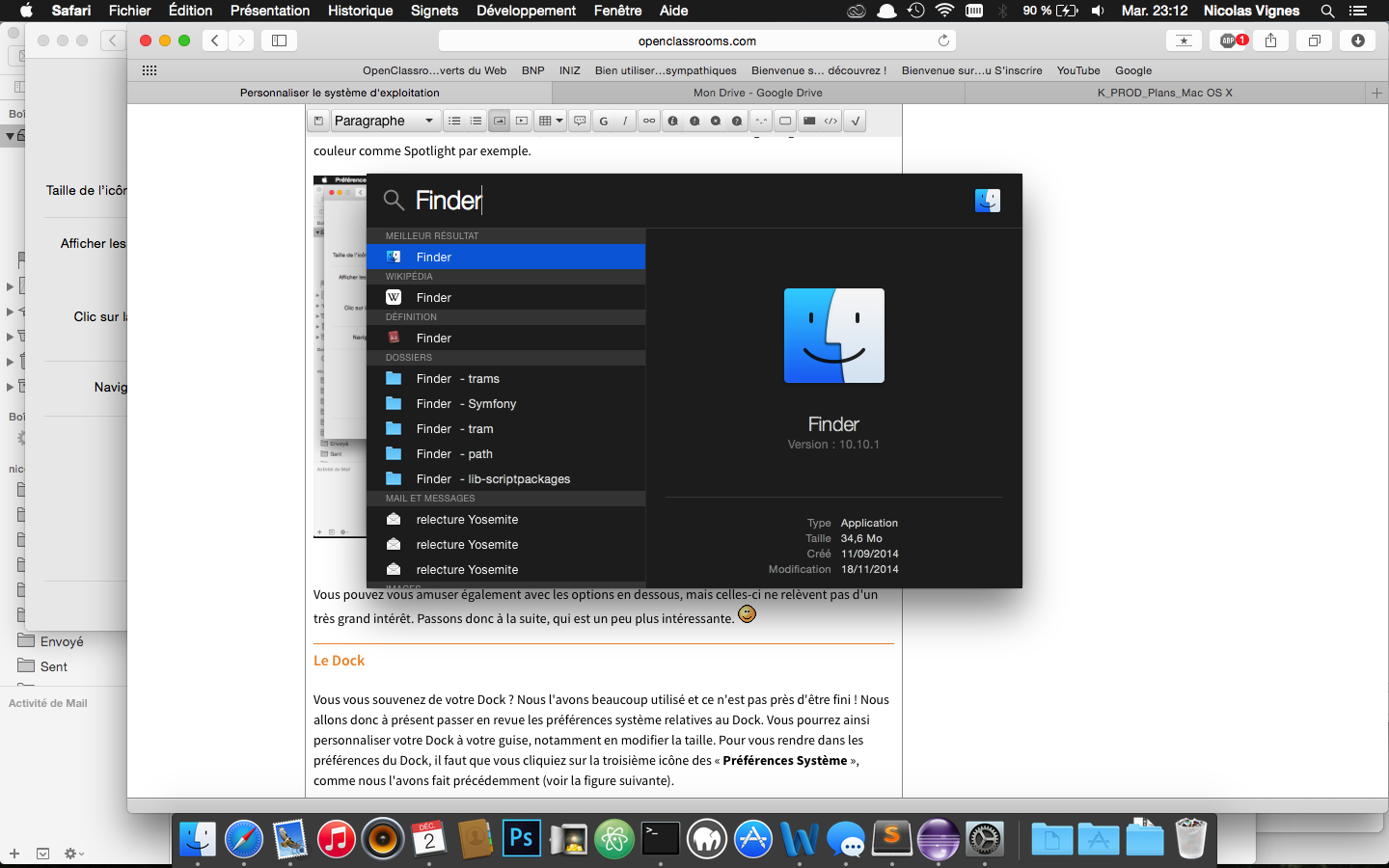 Le mode sombre sous OS X