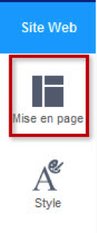 Icône de mise en page