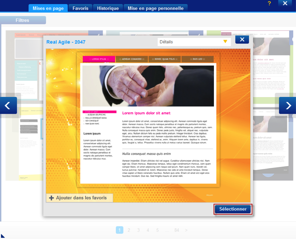 Exemple de mise en page