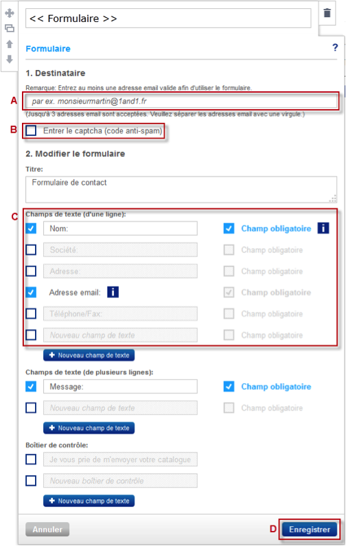 Formulaire à compléter