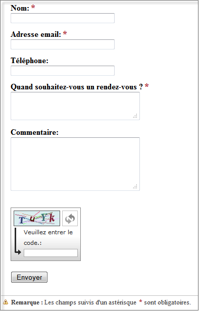 Formulaire en ligne