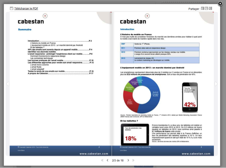 Mode prévisualisation du e-Catalogue