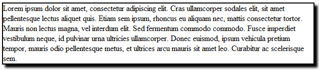 A rounded shadow under the paragraph
