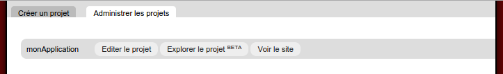 Builder, liste des projets