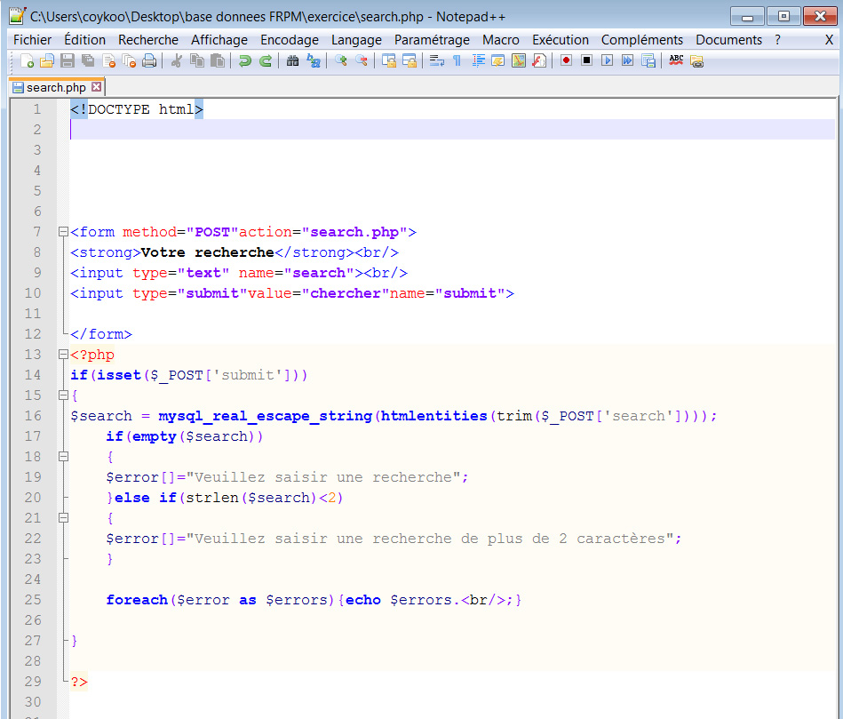 [Résolu] probleme code php par coykoo - page 1 - OpenClassrooms