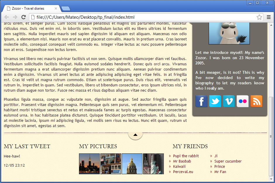The footer is laid out
