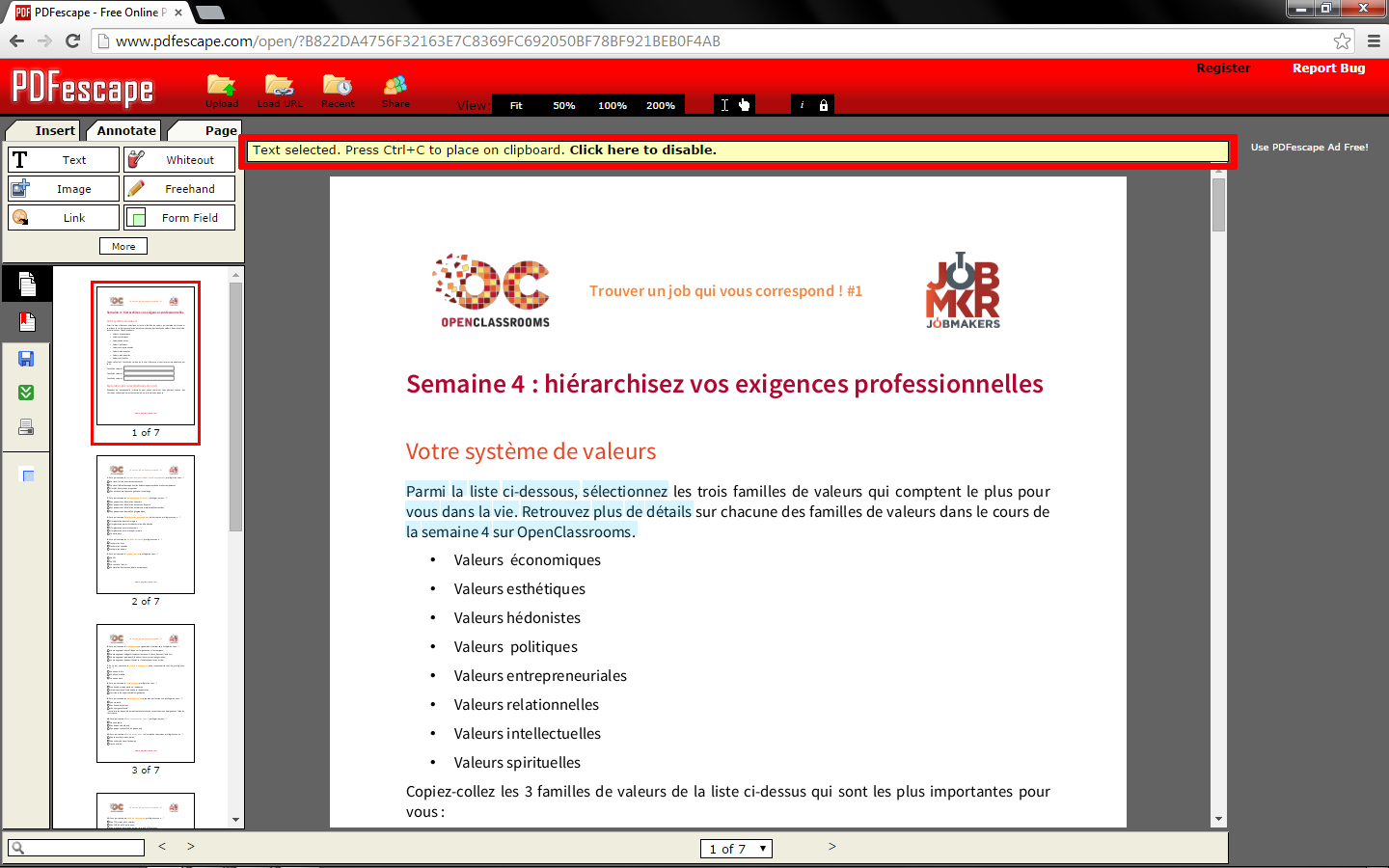 Cliquez sur
