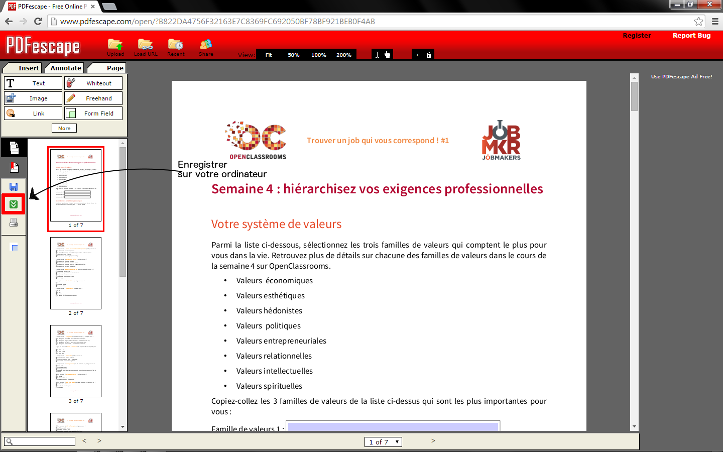 Cliquez sur