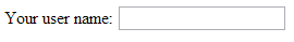 A single-line text field