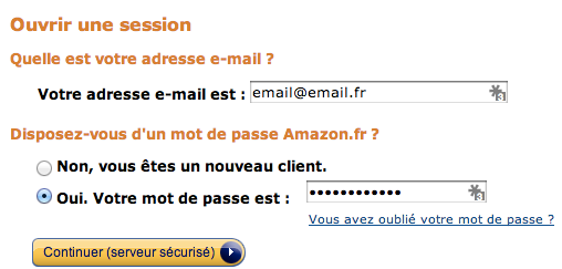 Si vous avez plusieurs comptes sur le site, une étoile avec un numéro apparaît