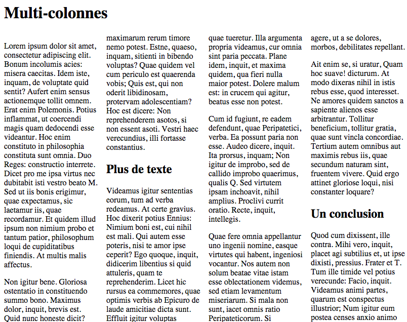 Un texte étalé sur plusieurs colonnes en CSS3