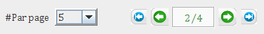Panneau de commandes du système de pagination que nous allons réaliser.