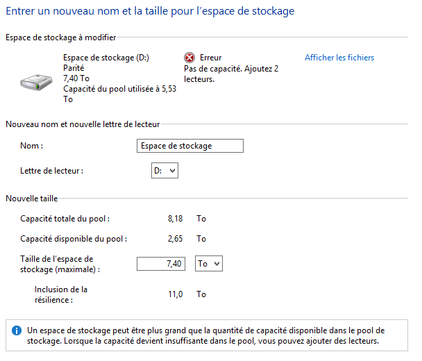Espace De Stockage Insuffisant Alors Que Non Espace de stockage ws 2012/w8 par maximeb - OpenClassrooms