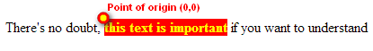 Relative position origin