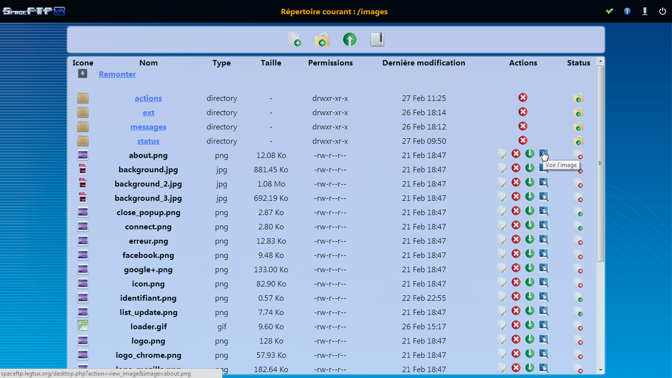 [Interface Web FTP] SpaceFTP - Interface Web de gestion FTP - page 1 ...