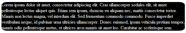 Elliptical rounded borders