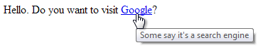 A tooltip